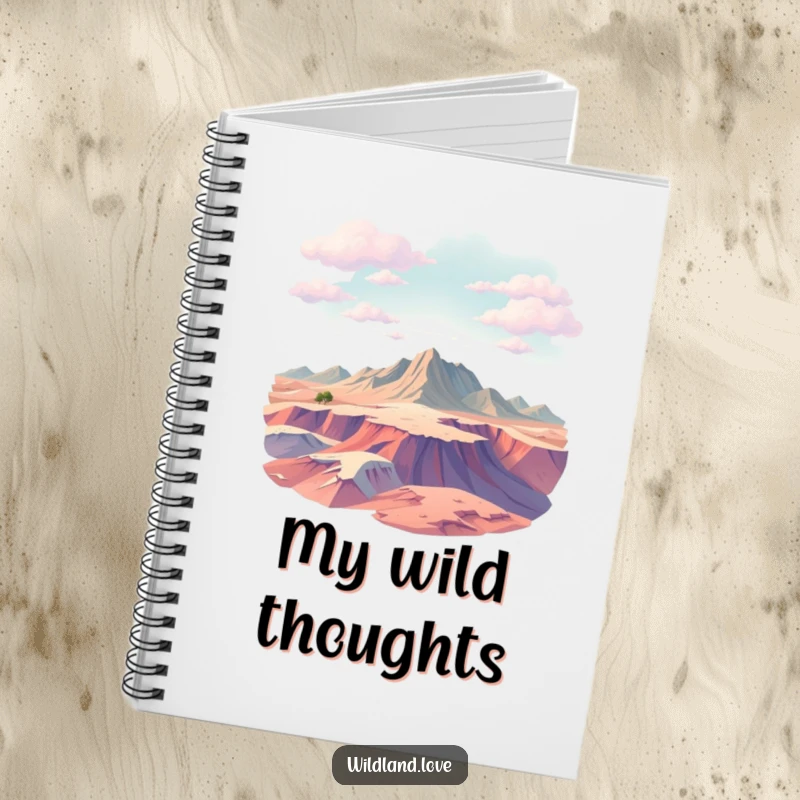 Funny abstract textured planes notebook evoking vast, untamed terrain, perfect for journaling and creative writing.
