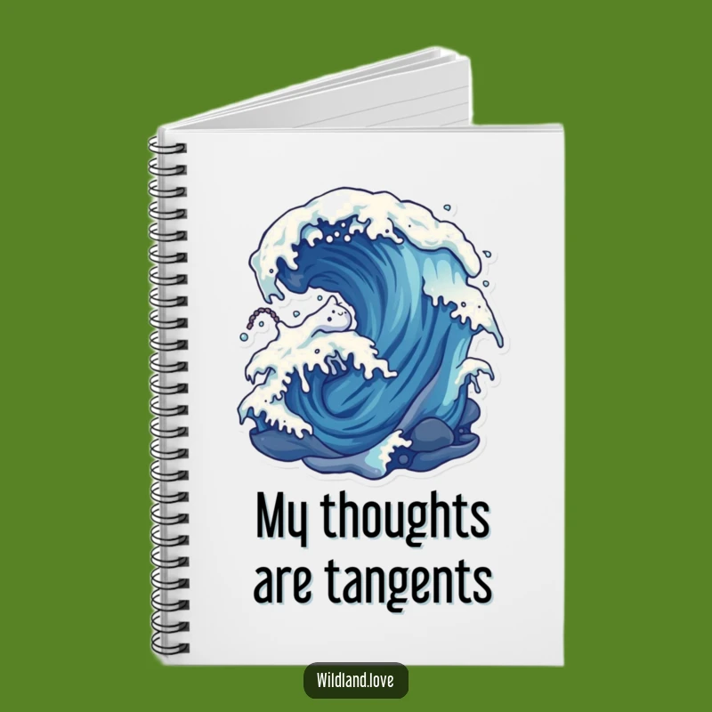 Funny Distorted Nature Notebook - Journal with Wind and Water Art Cover