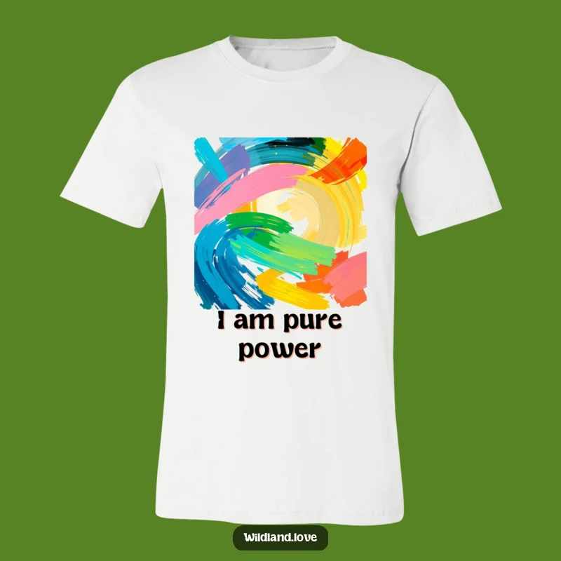 Funny Raw Energy T-Shirt - Bold Color Strokes Abstract Art Tee Gift