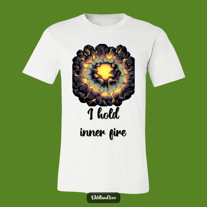 Funny Glowing Fissure T-Shirt - Primal Light Dark Art Graphic Tee