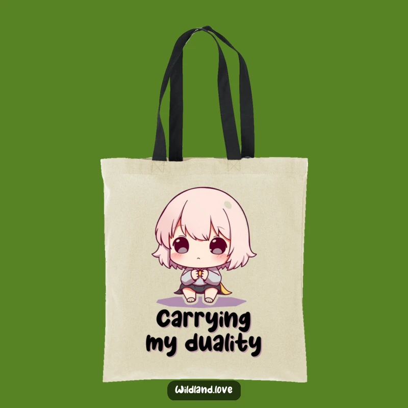 Funny Light Shadow Tote Bag: High Contrast Style, Humorous Art Gift