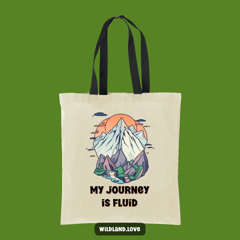 Funny Frontier Tote Bag - Dynamic Curves Art Carryall Gift