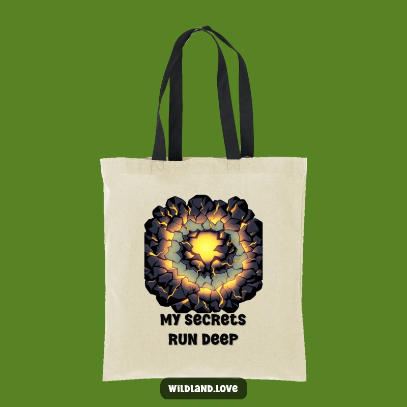 Funny Fissure Tote Bag - Glowing Primal Light Art Carryall Gift